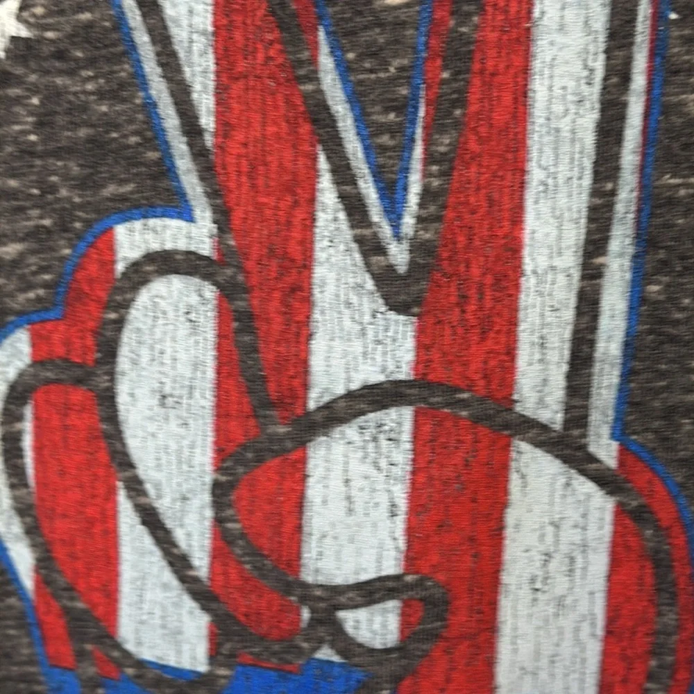 Gray Peace & Love Short Sleeve Tee - Picture 3 of 6